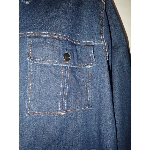 AG ADRIANO GOLDSCHMIED Denim Barn Jacket Women 4X Chore Outdoor Casual Button - Picture 3 of 8